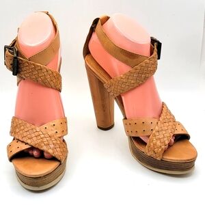 LIKE NEW!!! DIESEL Platform Heeled Sandals Never Worn Size 39‎